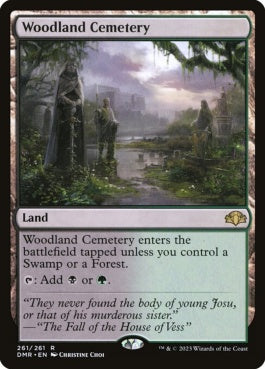 naokuroshop MTG [DMR][261][土地][R][EN][森林の墓地/Woodland Cemetery]（Foil） NM