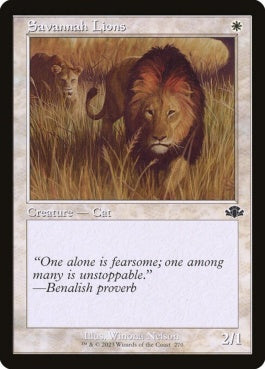 naokuroshop MTG [DMR][270][白][C][EN][サバンナ・ライオン/Savannah Lions]（Foil） NM