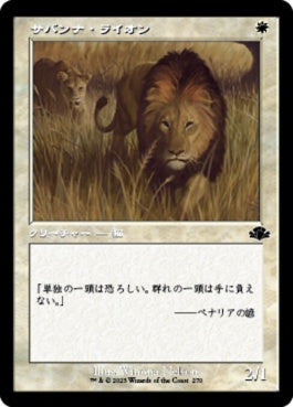 naokuroshop MTG [DMR][270][白][C][JP][サバンナ・ライオン/Savannah Lions]（Foil） NM