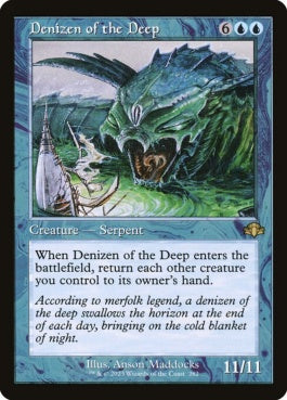 naokuroshop MTG [DMR][282][青][R][EN][深海の生息者/Denizen of the Deep]（Foil） NM