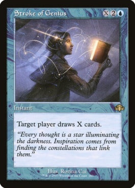 naokuroshop MTG [DMR][293][青][R][EN][天才のひらめき/Stroke of Genius]（Foil） NM