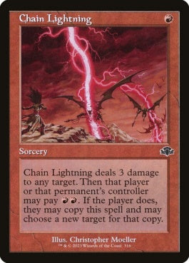 naokuroshop MTG [DMR][316][赤][C][EN][稲妻の連鎖/Chain Lightning]（Foil） NM