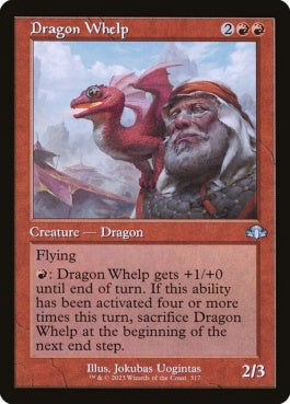 naokuroshop MTG [DMR][317][赤][U][EN][チビ・ドラゴン/Dragon Whelp]（Foil） NM