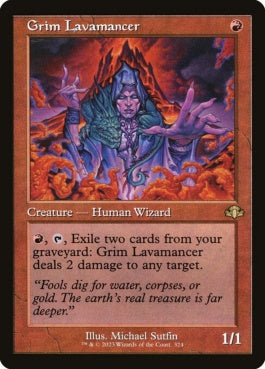 naokuroshop MTG [DMR][324][赤][R][EN][渋面の溶岩使い/Grim Lavamancer]（Foil） NM