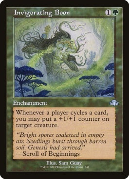 naokuroshop MTG [DMR][342][緑][U][EN][激励の加護/Invigorating Boon]（Foil） NM