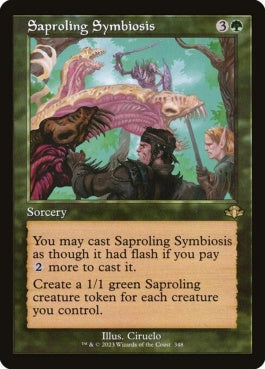 naokuroshop MTG [DMR][348][緑][R][EN][菌獣の共生/Saproling Symbiosis]（Foil） NM