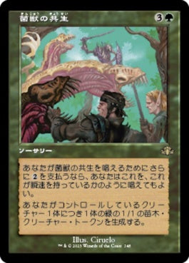 naokuroshop MTG [DMR][348][緑][R][JP][菌獣の共生/Saproling Symbiosis]（Foil） NM