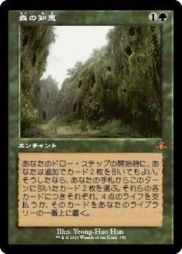 naokuroshop MTG [DMR][350][緑][M][JP][森の知恵/Sylvan Library]（Foil） NM