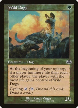 naokuroshop MTG [DMR][351][緑][C][EN][野生の犬/Wild Dogs]（Foil） NM