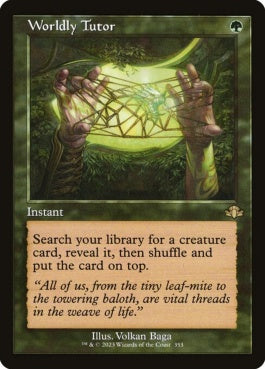 naokuroshop MTG [DMR][353][緑][R][EN][俗世の教示者/Worldly Tutor]（Foil） NM