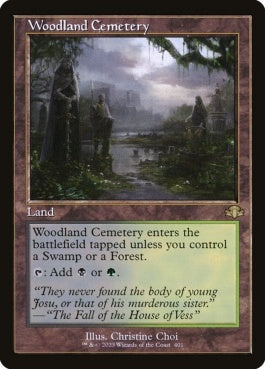 naokuroshop MTG [DMR][401][土地][R][EN][森林の墓地/Woodland Cemetery]（Foil） NM