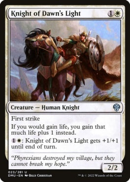 naokuroshop MTG [DMU][023][白][U][EN][曙光の騎士/Knight of Dawn's Light] NM