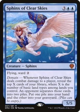 naokuroshop MTG [DMU][067][青][M][EN][晴天のスフィンクス/Sphinx of Clear Skies] NM