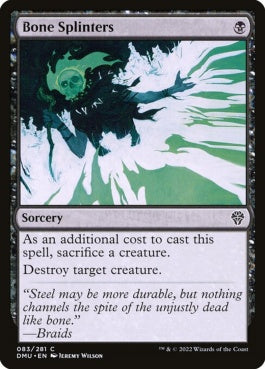 naokuroshop MTG [DMU][083][黒][C][EN][骨の粉砕/Bone Splinters]（foil） NM