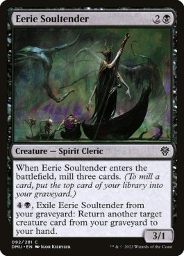 naokuroshop MTG [DMU][092][黒][C][EN][不気味な魂の守護者/Eerie Soultender]（foil） NM