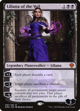 naokuroshop MTG [DMU][097][黒][M][EN][ヴェールのリリアナ/Liliana of the Veil]（foil） NM