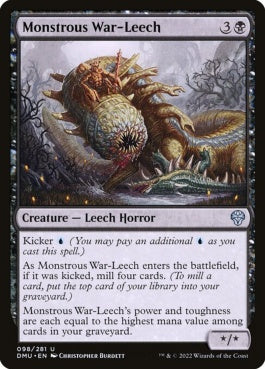 naokuroshop MTG [DMU][098][黒][U][EN][怪物的戦ヒル/Monstrous War-Leech]（foil） NM