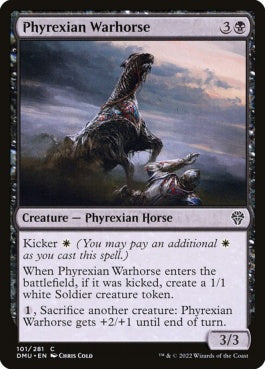 naokuroshop MTG [DMU][101][黒][C][EN][ファイレクシアの軍馬/Phyrexian Warhorse] NM