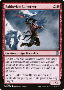 naokuroshop MTG [DMU][116][赤][U][EN][バルデュヴィアの狂戦士/Balduvian Berserker]（foil） NM