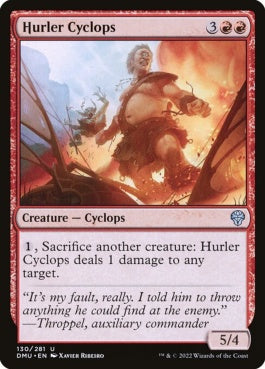 naokuroshop MTG [DMU][130][赤][U][EN][投げ手のサイクロプス/Hurler Cyclops]（foil） NM