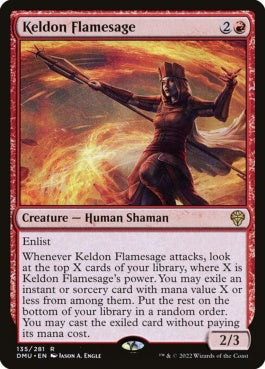 naokuroshop MTG [DMU][135][赤][R][EN][ケルドの炎賢者/Keldon Flamesage]（foil） NM