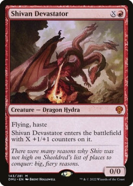 naokuroshop MTG [DMU][143][赤][M][EN][シヴの壊滅者/Shivan Devastator]（foil） NM