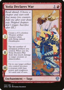 naokuroshop MTG [DMU][153][赤][U][EN][ヨーティアの宣戦布告/Yotia Declares War]（foil） NM