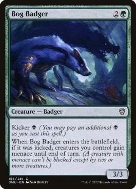 naokuroshop MTG [DMU][156][緑][C][EN][沼アナグマ/Bog Badger]（foil） NM