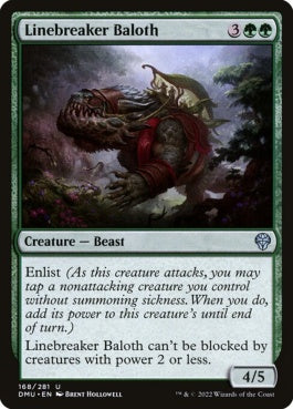 naokuroshop MTG [DMU][168][緑][U][EN][戦線破りのベイロス/Linebreaker Baloth]（foil） NM