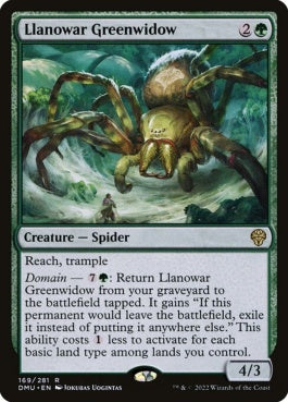 naokuroshop MTG [DMU][169][緑][R][EN][ラノワールの緑後家蜘蛛/Llanowar Greenwidow] NM