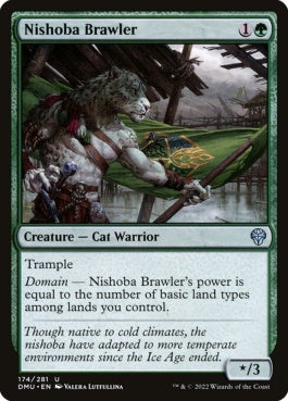 naokuroshop MTG [DMU][174][緑][U][EN][ニショーバの喧嘩屋/Nishoba Brawler]（foil） NM