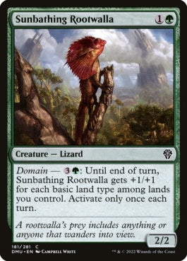 naokuroshop MTG [DMU][181][緑][C][EN][日光浴するルートワラ/Sunbathing Rootwalla]（foil） NM