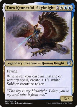 naokuroshop MTG [DMU][224][多][U][EN][空騎士、トゥーラ・ケネルッド/Tura Kennerüd, Skyknight]（foil） NM