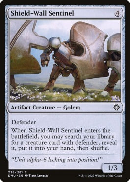 naokuroshop MTG [DMU][238][茶][C][EN][盾壁の歩哨/Shield-Wall Sentinel] NM