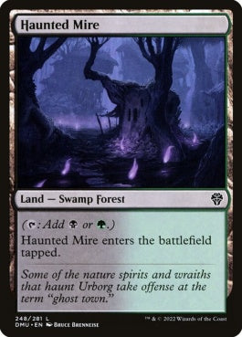 naokuroshop MTG [DMU][248][土地][C][EN][憑依されたぬかるみ/Haunted Mire]（foil） NM