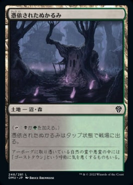 naokuroshop MTG [DMU][248][土地][C][JP][憑依されたぬかるみ/Haunted Mire] NM