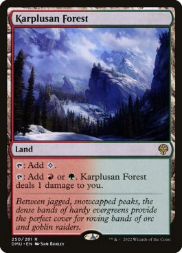 naokuroshop MTG [DMU][250][土地][R][EN][カープルーザンの森/Karplusan Forest]（foil） NM