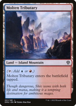 naokuroshop MTG [DMU][251][土地][C][EN][溶鉄の支流/Molten Tributary]（foil） NM