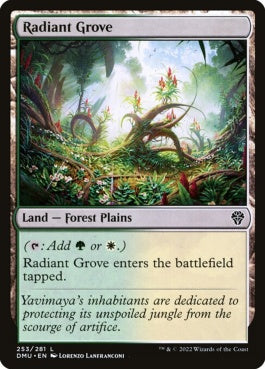 naokuroshop MTG [DMU][253][土地][C][EN][光輝の木立ち/Radiant Grove]（foil） NM