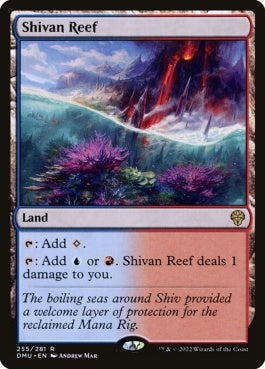 naokuroshop MTG [DMU][255][土地][R][EN][シヴの浅瀬/Shivan Reef]（foil） NM