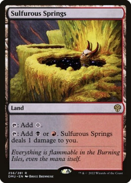 naokuroshop MTG [DMU][256][土地][R][EN][硫黄泉/Sulfurous Springs]（foil） NM