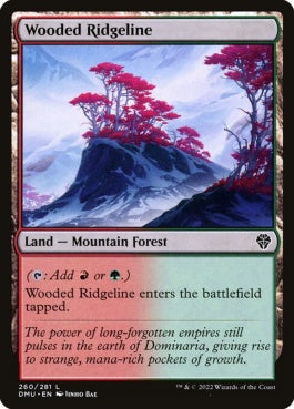 naokuroshop MTG [DMU][260][土地][C][EN][樹木茂る尾根/Wooded Ridgeline]（foil） NM