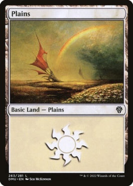 naokuroshop MTG [DMU][263][土地][C][EN][平地/Plains]（foil） NM