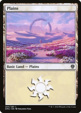 naokuroshop MTG [DMU][264][土地][C][EN][平地/Plains]（foil） NM