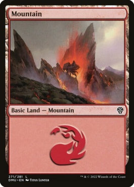 naokuroshop MTG [DMU][271][土地][C][EN][山/Mountain]（foil） NM