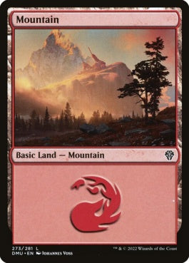 naokuroshop MTG [DMU][273][土地][C][EN][山/Mountain]（foil） NM