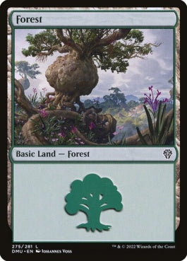 naokuroshop MTG [DMU][275][土地][C][EN][森/Forest] NM