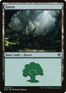 naokuroshop MTG [DMU][276][土地][C][EN][森/Forest]（foil） NM