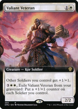 naokuroshop MTG [DMU][390][白][R][EN][雄々しい古参兵/Valiant Veteran]（foil） NM