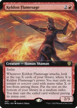 naokuroshop MTG [DMU][407][赤][R][EN][ケルドの炎賢者/Keldon Flamesage]（foil） NM